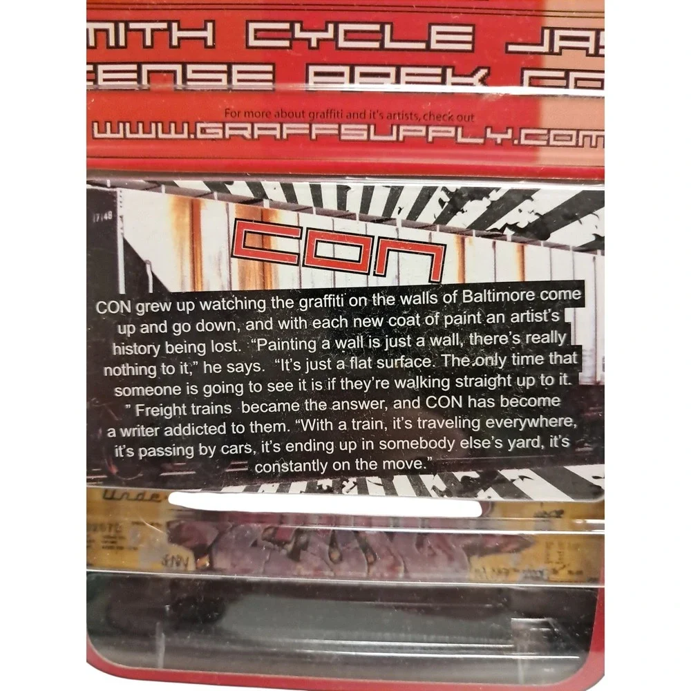 Maisto Enamelz Graffiti Train Diecast Box Car CON Yellow B&O Custom Shop‎ Sealed